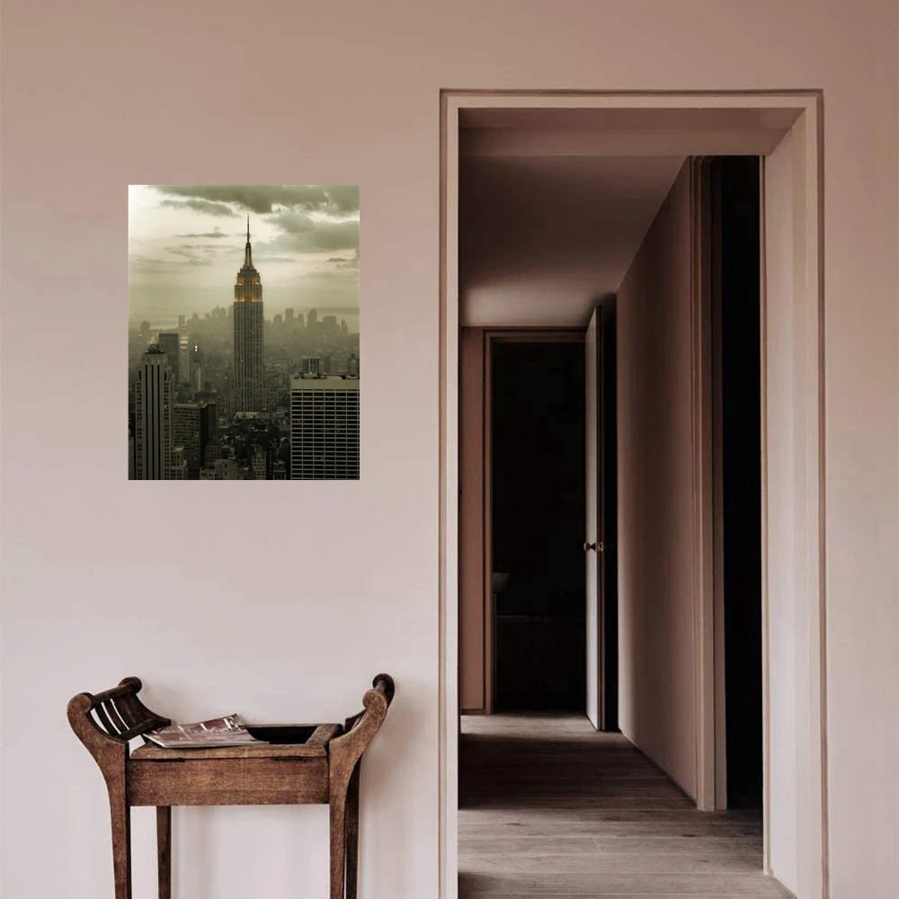 

Modern Home Decorations Empire State Building Landscape Picture for Living Room Gym Wall Decor Cityscape Picture Print Dropship