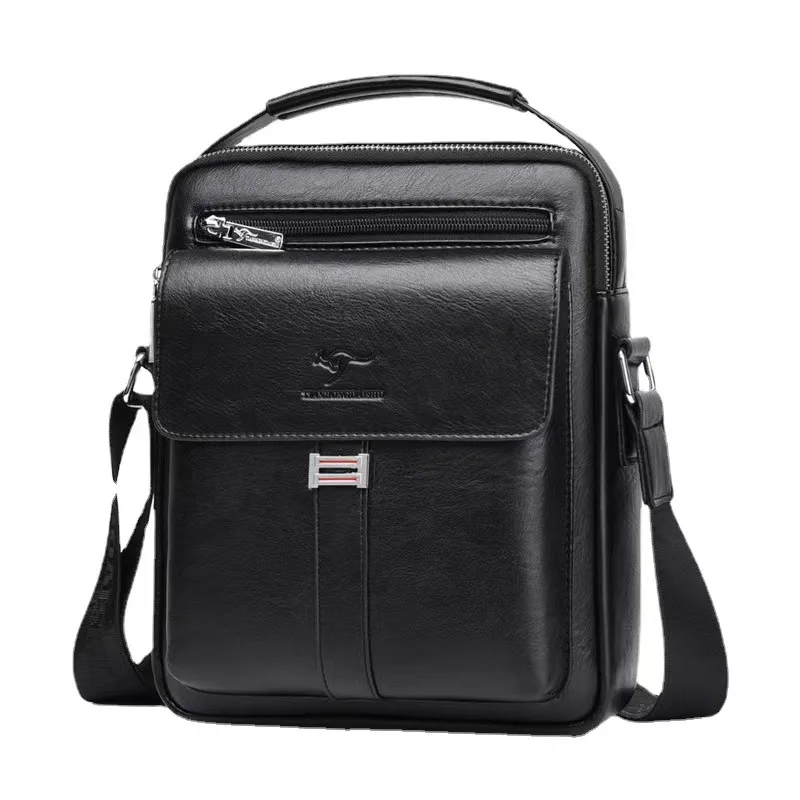 Men's genuine leather shoulder bag 100% cowhide crossbody bag Men's large capacity business crossbody bag Travel leisure handbag