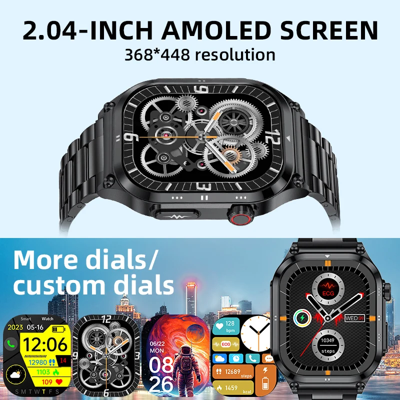 LIGE 2025 ЭКГ + PPG Смарт-часы AMOLED для мужчин и женщин, термометр с мочевой кислотой и микрофизическим экзаменом, часы с трекером здоровья (art.: 3920d24e23df2) - 3920d24e23df2