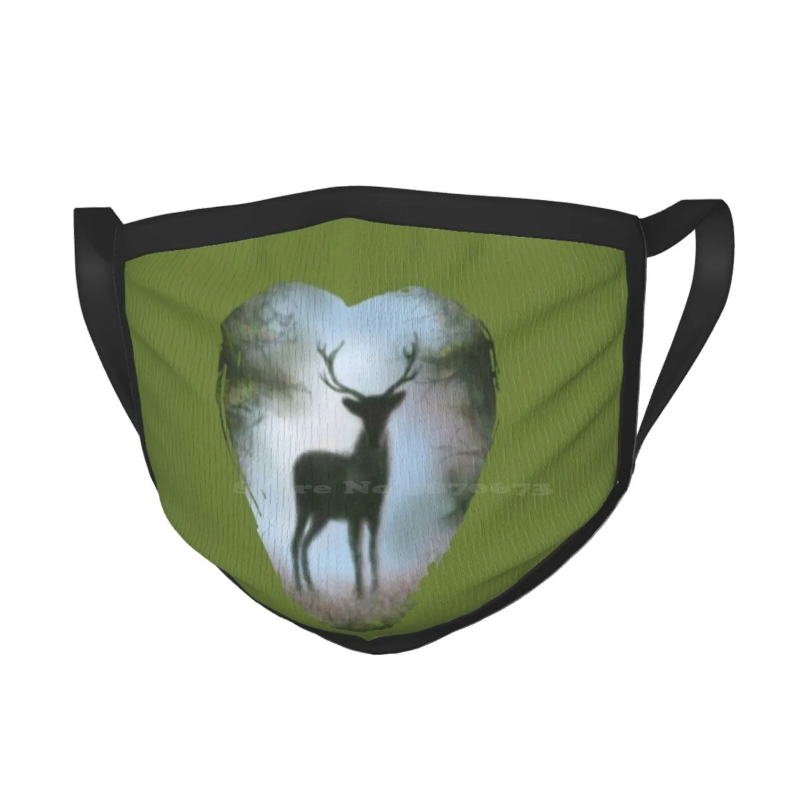 Шляпа с мотивом охотничьего сердца голубого и зеленого цвета