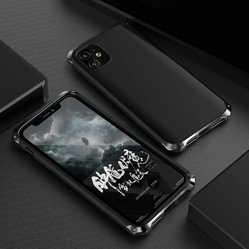 Luxury Shockproof Element Metal Case For Iphone 13 12 11 Pro Xs Max X Xr Se 8 Hin Hard Aluminium Alloy Hybrid Plastic Back Cover