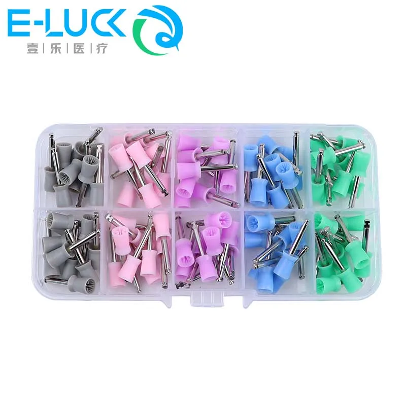 Набор чашек для полировки зубов E-LUCK из 100 стальных материалов стоматологических