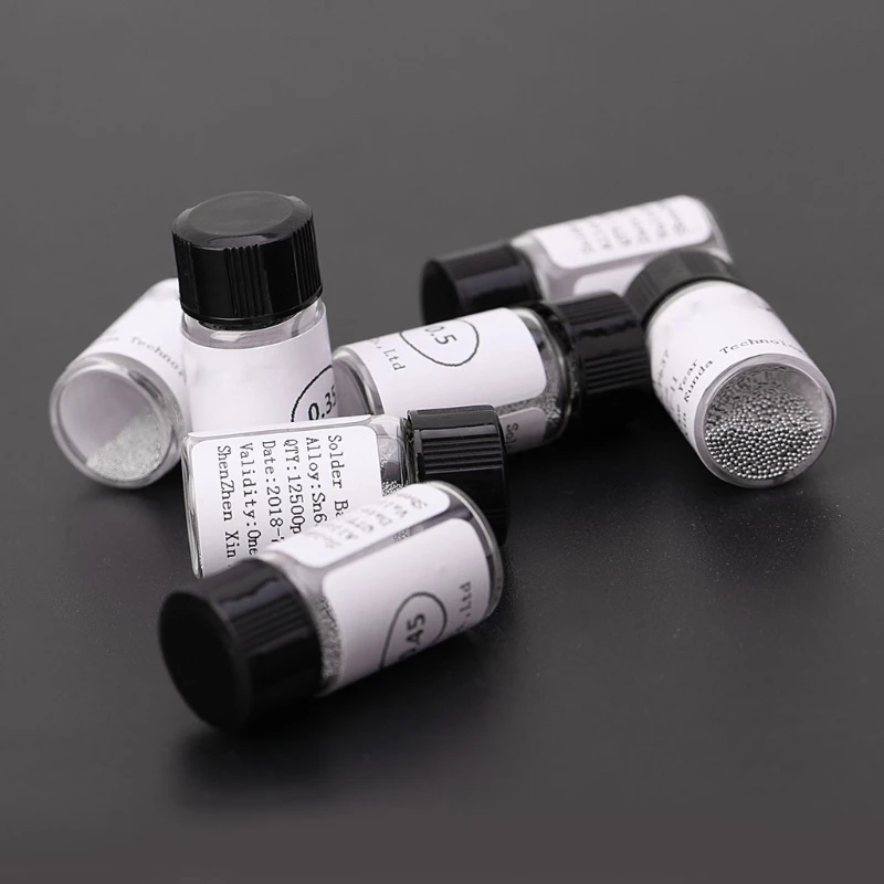 

7 Bottles Of 12.5K Soldering Ball Lead Solder Ball Set For BGA Reballing Stencil