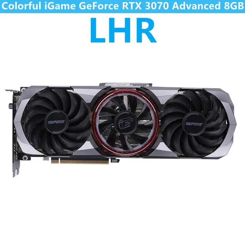 

Игровая видеокарта LHR Colorful IGame GeForce RTX 3070 Advanced 8 Гб 5888 CUDA GDDR6 256 бит 3 * DP + 1 * HDMI, совместимая с 650 Вт
