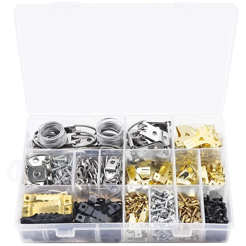 

815 Pcs Picture Hanging Kit, Heavy Duty Assorted Picture Hangers Hooks Nails And Screws, Picture Hangers Assortment Kit