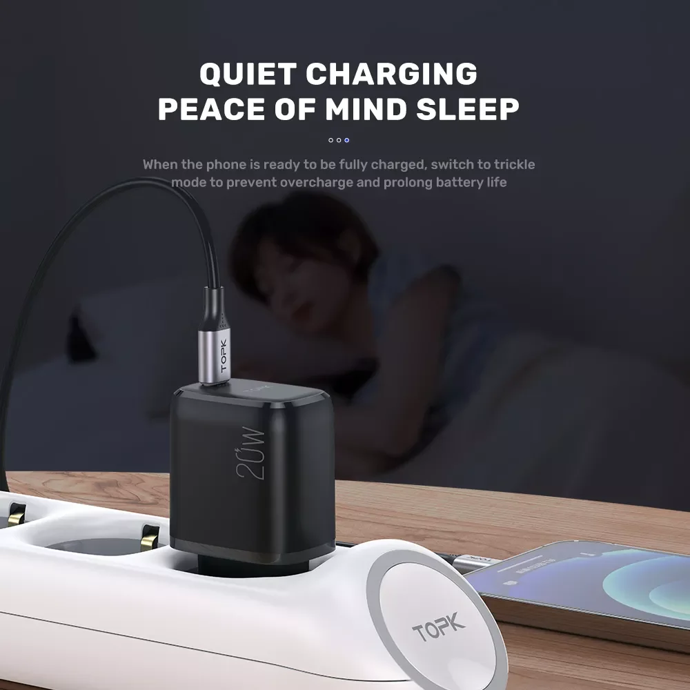 B210P 20W Quick Charge 3.0 USB Type C PD Charger For iPhone 12 Pro Max USB C Fast Charging Travel Wall Phone Charger