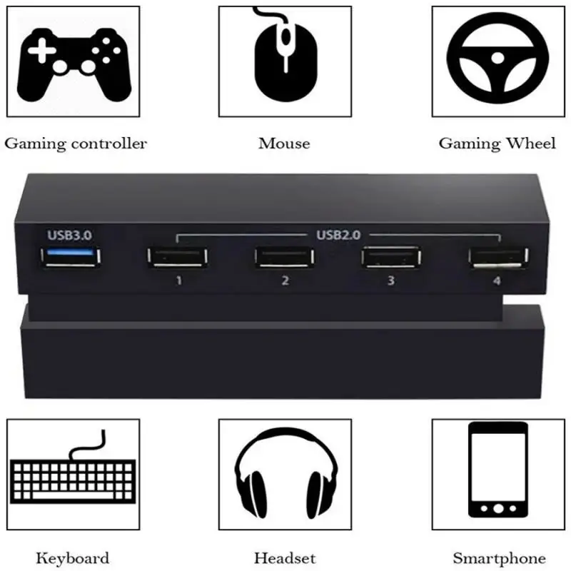 3 0 и 2.0 Φ для PS4 usb-хаб Расширенный USB-адаптер PlayStation 4 5 USB-порт Hub аксессуаров
