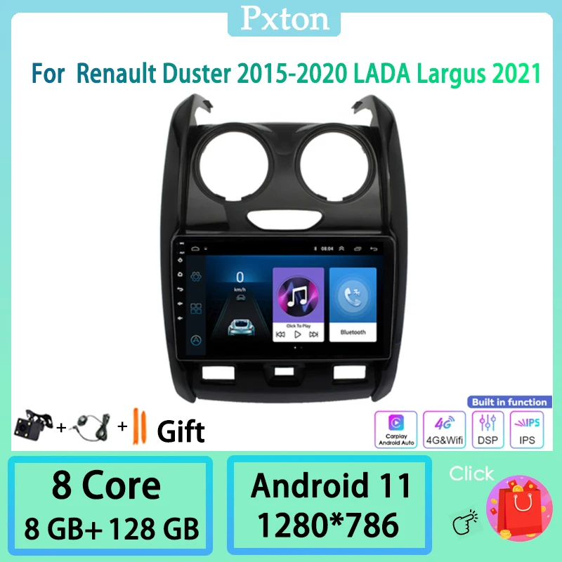 Автомобильный радиоприемник Pston Android 11 0 стерео Мультимедийный Плеер для Renault Duster