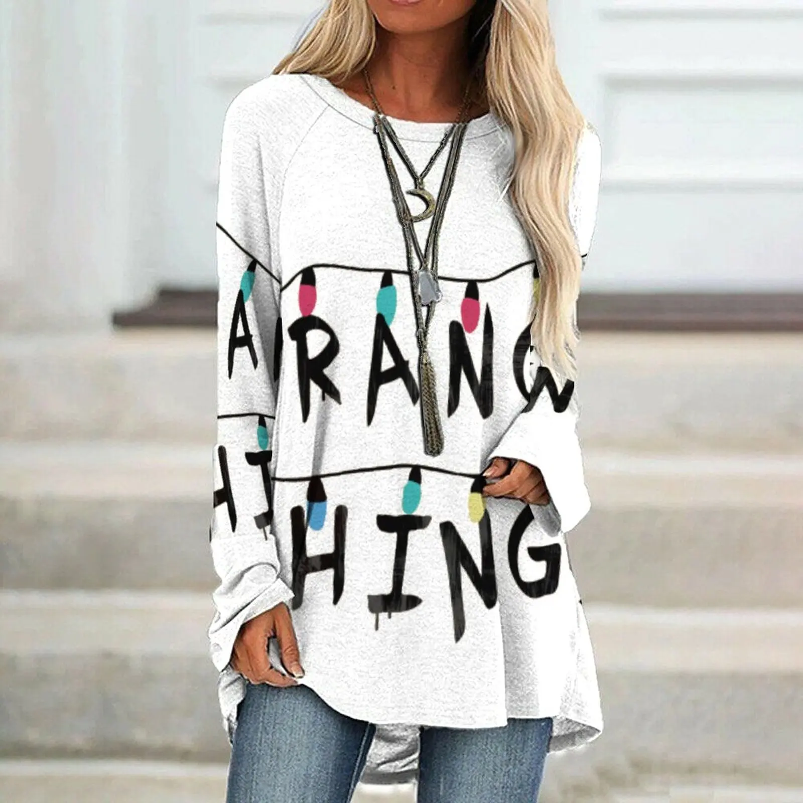 

Long Sleeve STRANGEr THINGs 4 T Shirt Women T-shirt Hellfire Club Tshirt Three Quarter Funny Tee Shirt Clothes Women tees