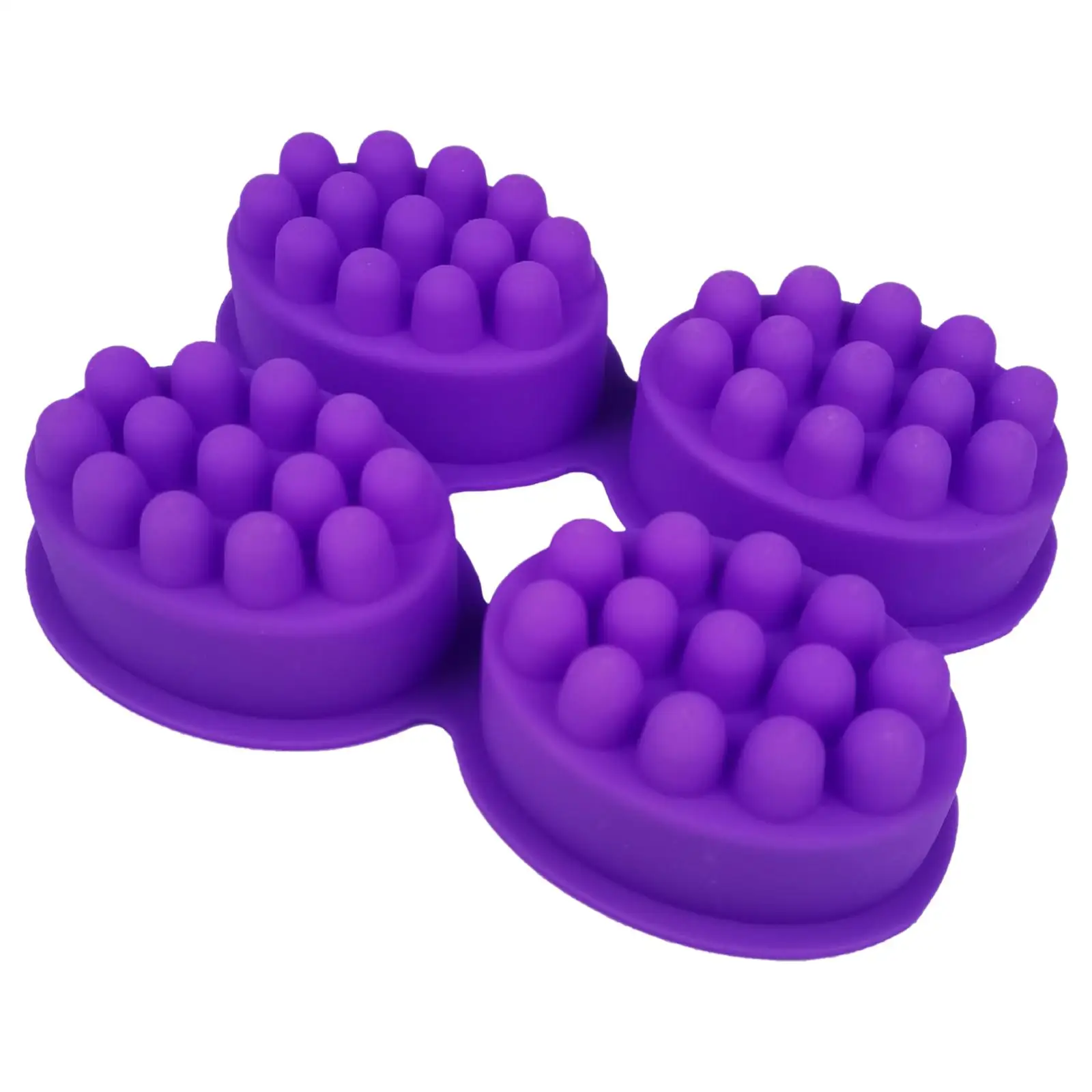 

Silicone Massage Soap Mold 4 Cavities Handicrafts DIY Silicone Handmade Soap Mould,