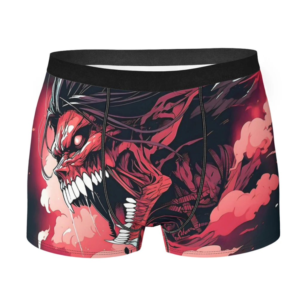 

Shingeki no Kyojin VI Man's Boxer Briefs Japanese Anime Attack on Titan Breathable Funny Underwear High Quality Print Shorts