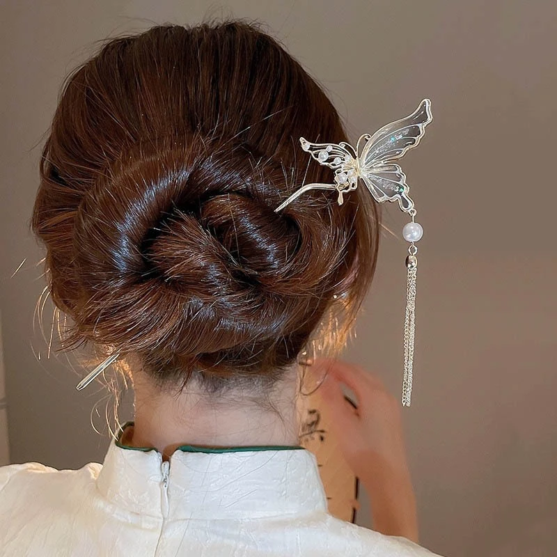 Винтажная заколка для волос с кисточкой-бабочкой женщин и девочек новые