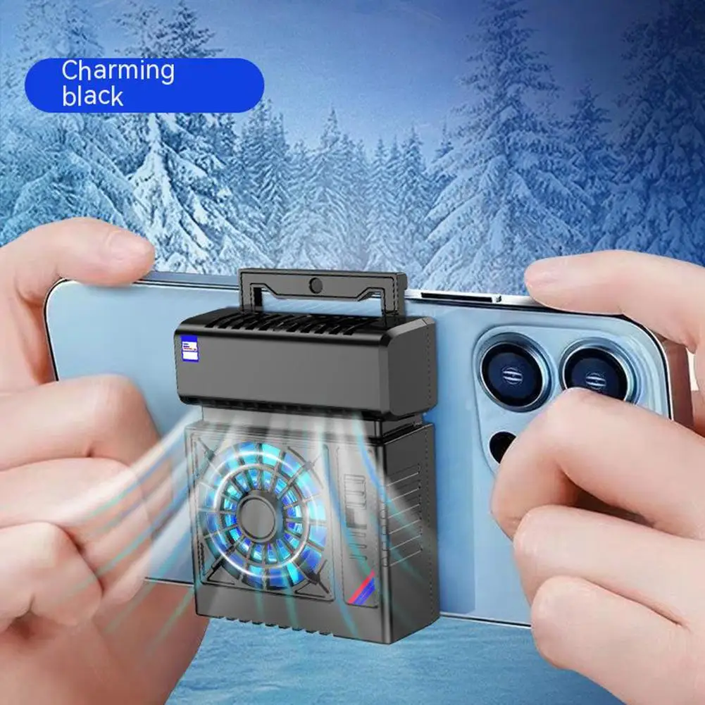 

Semiconductor Mobile Phone Radiator Air Conditioner Heat Sink Large-area Gaming Cooling Fan Cooler Accessories