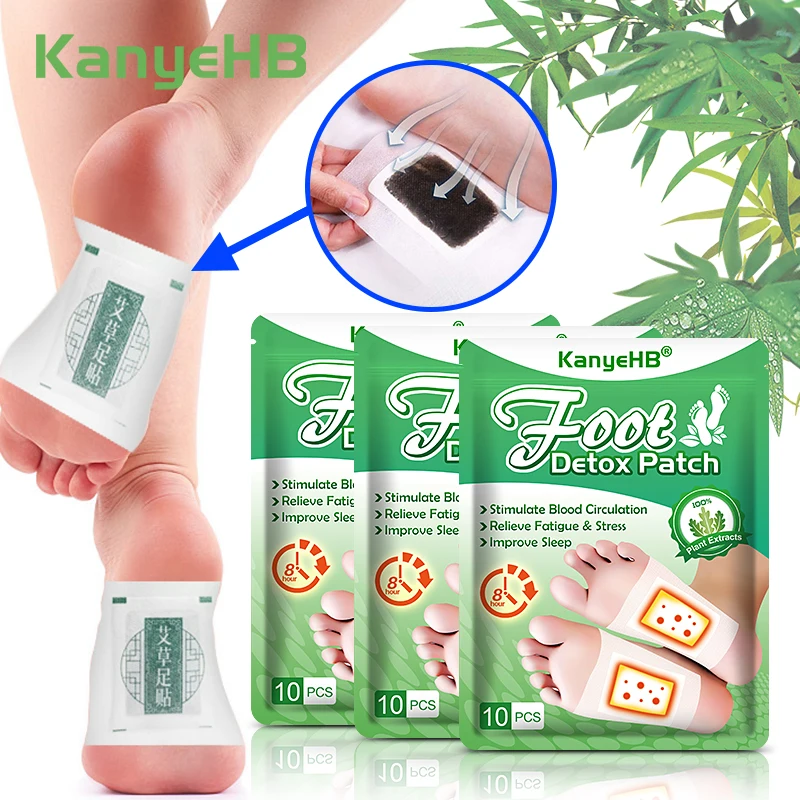 

30Pcs=3Bags Wormwood Foot Patches Detox Foot Patches Pads Improve Sleep Quality Body Toxins Cleansing Slimming Health Care A1143