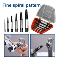 5pcsset steel broken speed out damaged screw extractor drill bit guide set broken bolt remover easy out set woodworking tools