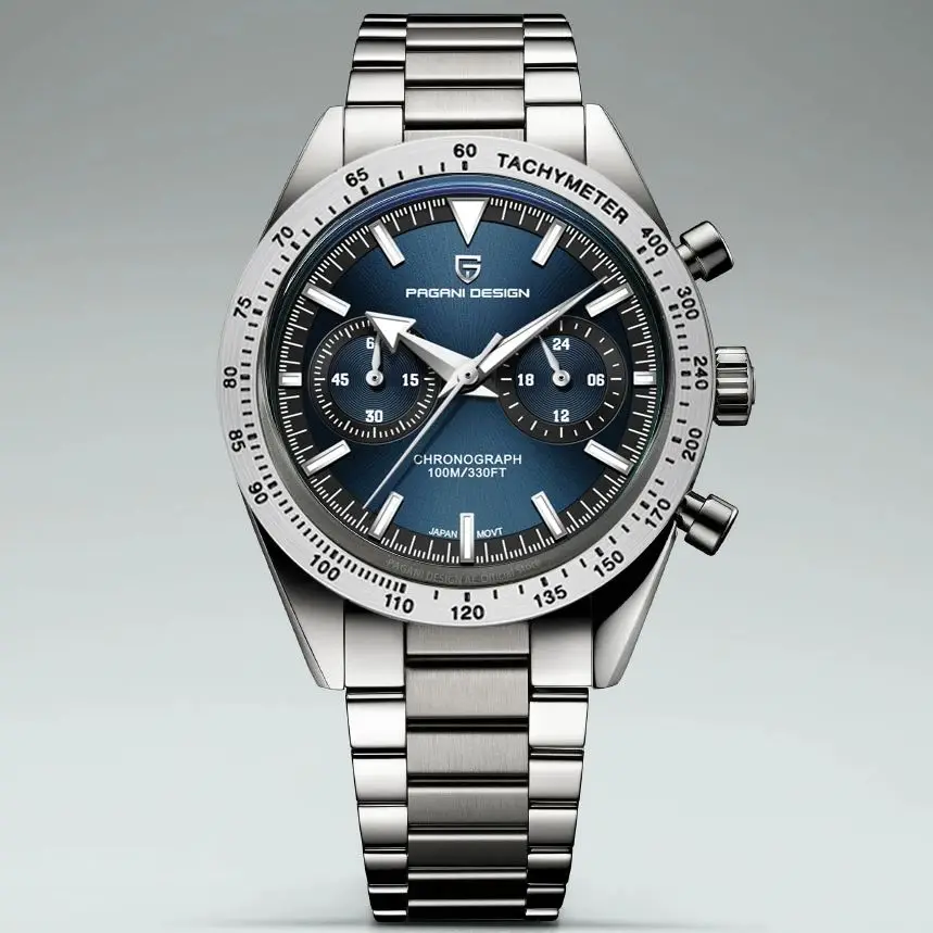 PAGANI DESIGN Мужские Кварцевые Часы В Стиле Ретро С Хронографом Сапфировым Стеклом