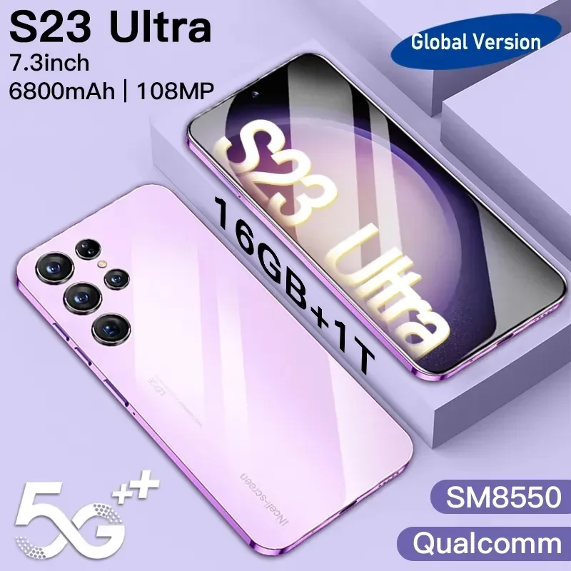 

Смартфон S23, 2023 дюйма, 4G, 16 Тб + 1 ТБ, 7,3 мАч