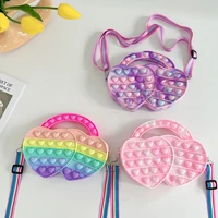 popit bag antistress push bubble bag pop purses for kids stress squeeze silicone rainbow premium squishy spotify party gift