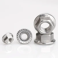 left hand flanged nuts serrated flange nuts 304 stainless steel m5 m6 m8 m10 m12