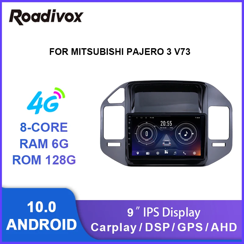 Автомагнитола для Mitsubishi Pajero 3 V73 10 0 2004 с 9-дюймовым экраном android 2011 | Автомобили и