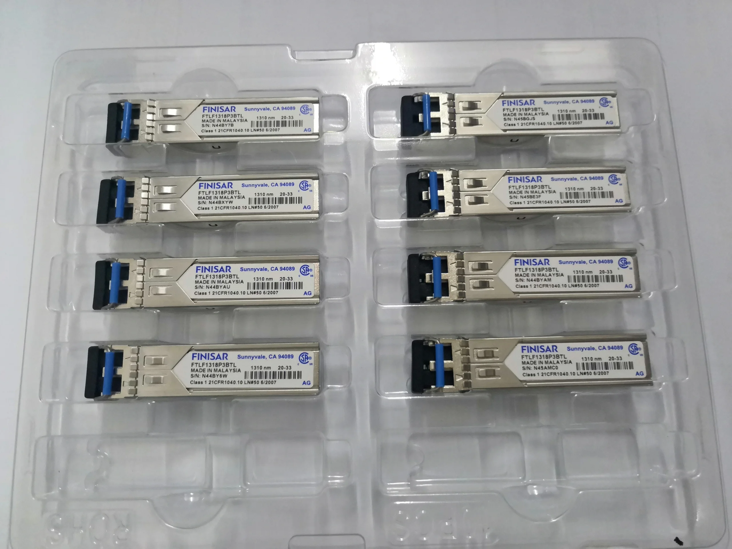 Трансивер Finisar FTLF1318P3BTL 1 25G-1310nm-10km LC SFP SM гигабитный одномодовый модуль