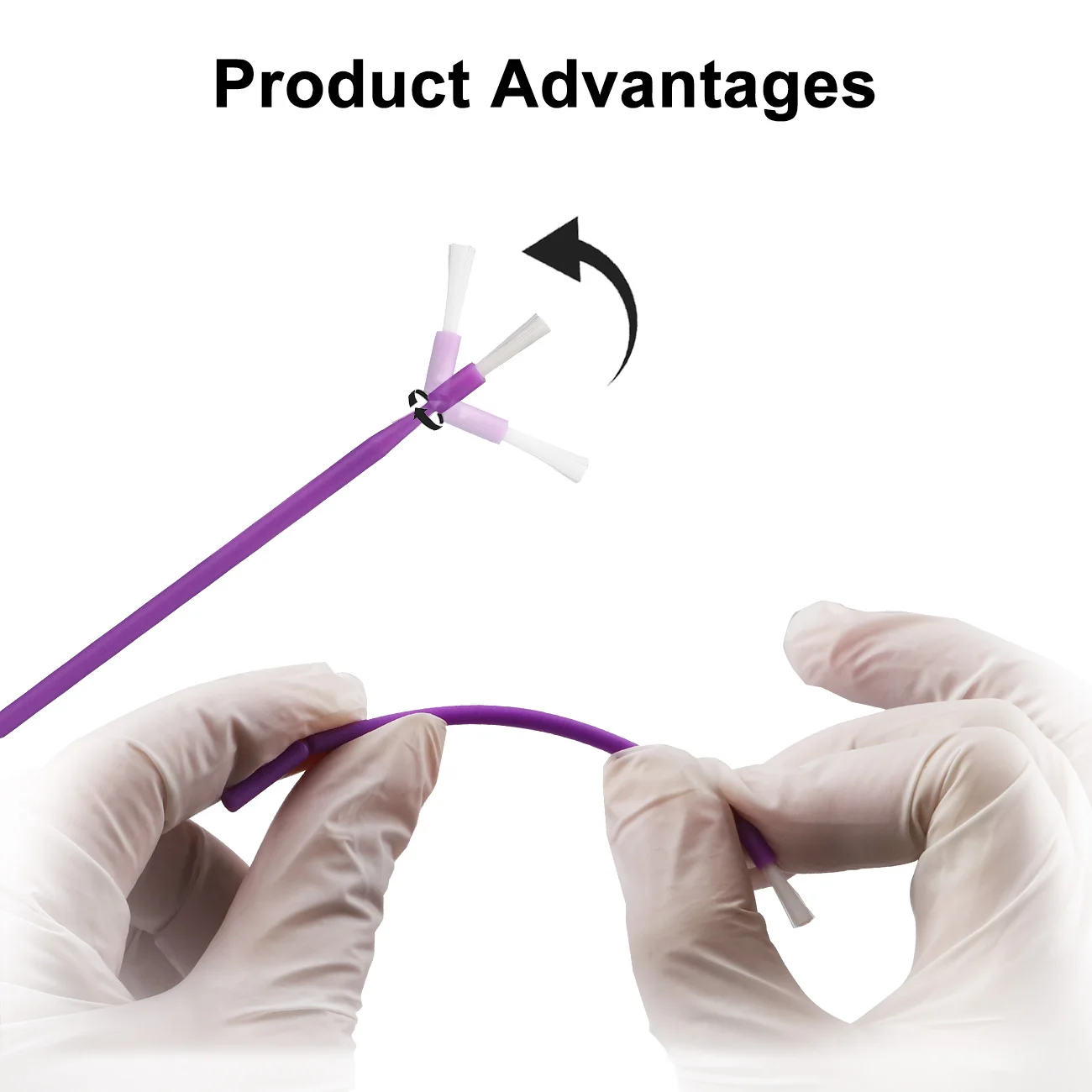 100Pc/Bag Dental Disposable Micro Applicator Brushes Long Head Brush Bendable Sticks For Makeup Dentistry Care Cleaning