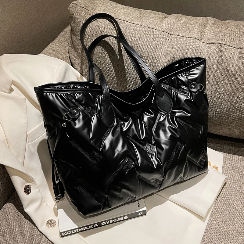 

Вместительные сумки на плечо с ручками для женщин, зимние трендовые ранцы 2023, мягкие теплые Наплечные сумки через плечо с подкладкой сбоку