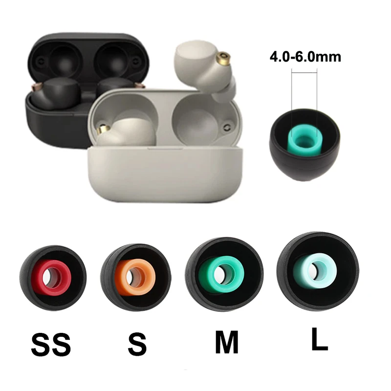 

3 Pairs Silicone Ear Tips for Sony WF-1000XM4 Earphone Soft Ear Pads Suit for 90% In-ear Earbuds Case Cover Ear Plug Accessories