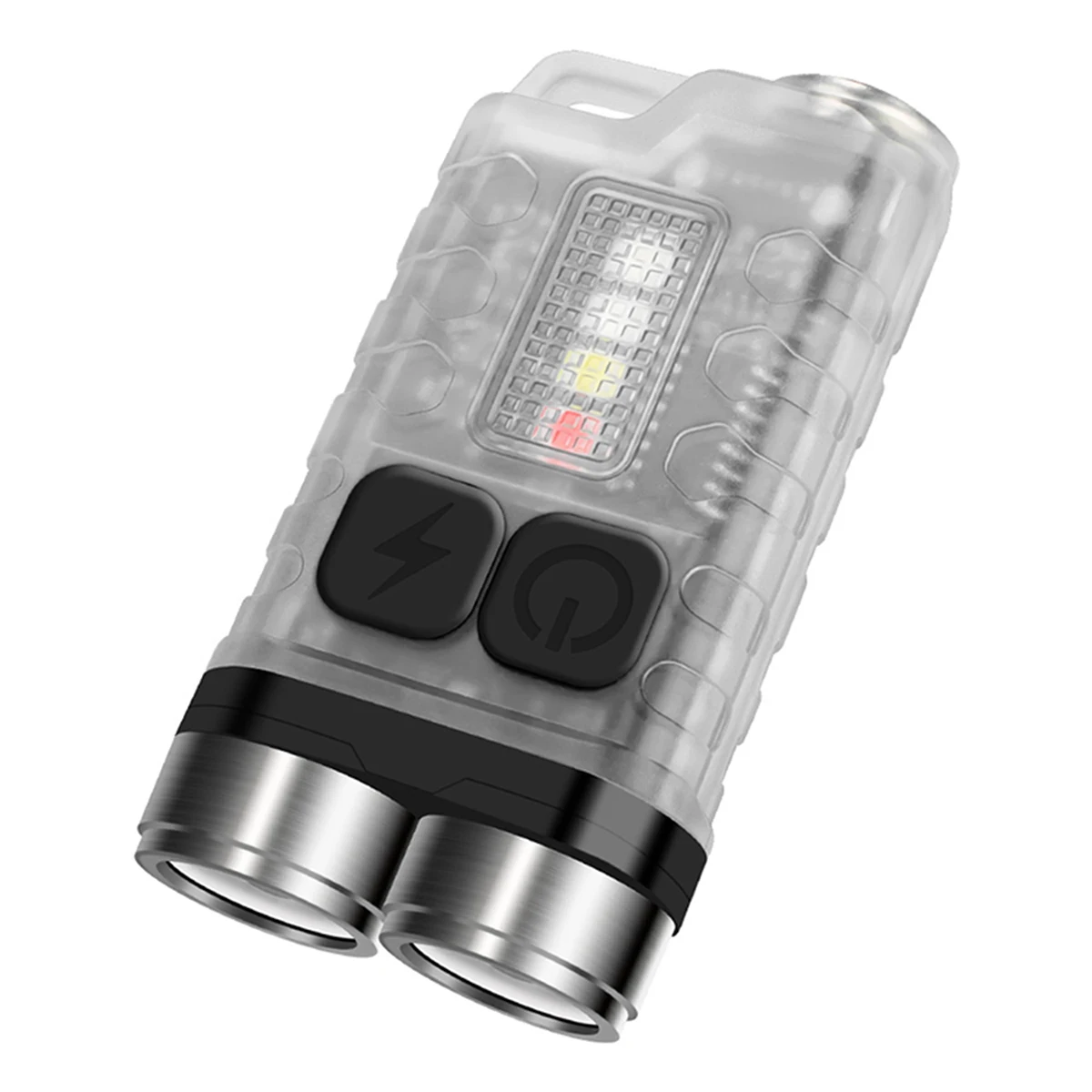 

FANDYFIRE Small EDC Flashlight 900 Lumens Super Bright with UV Red and Blue Light, Rechargeable Mini Pocket Keychain LED Flashli