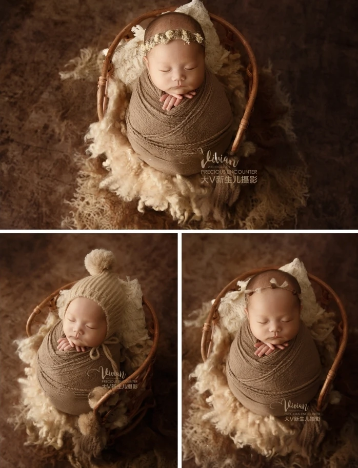 Tassel Pillow Wool Blanket Vintage Theme Set Studio Photo Props