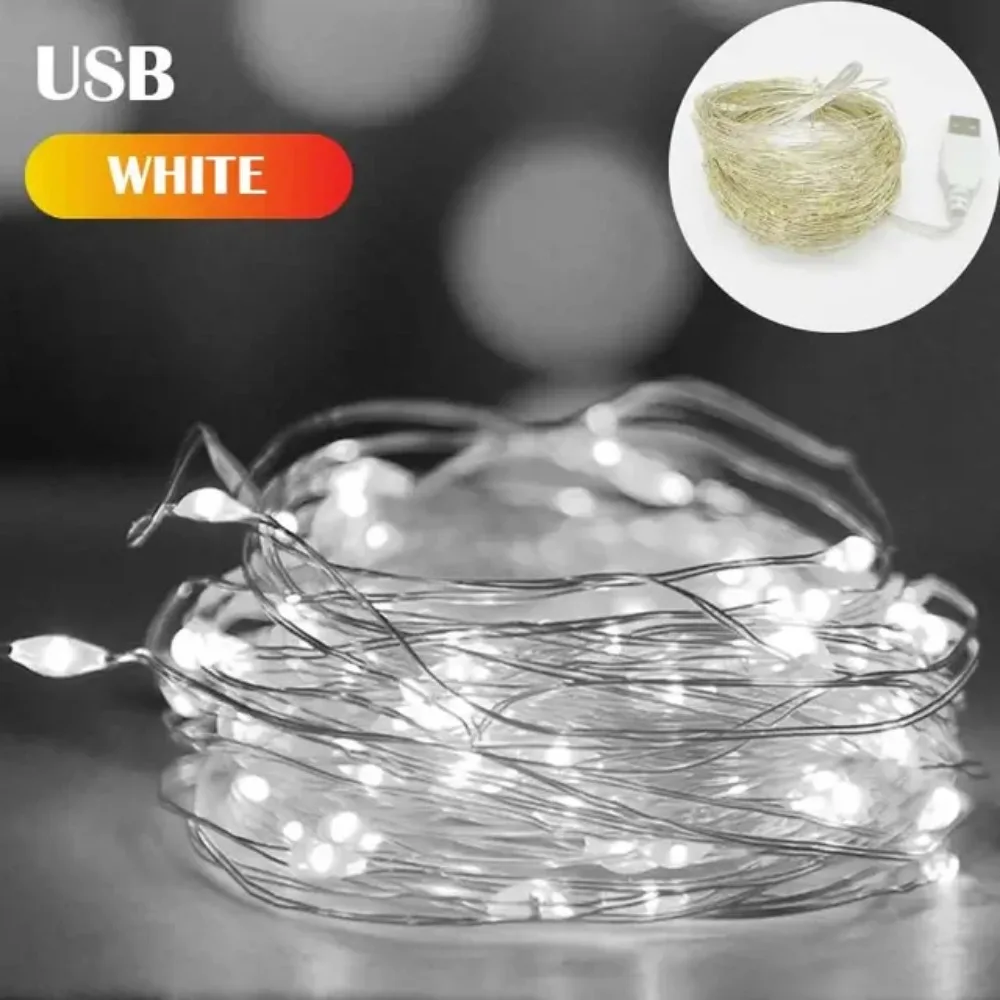 Водонепроницаемые USB светодиодные фонари 1/3/5/10 м