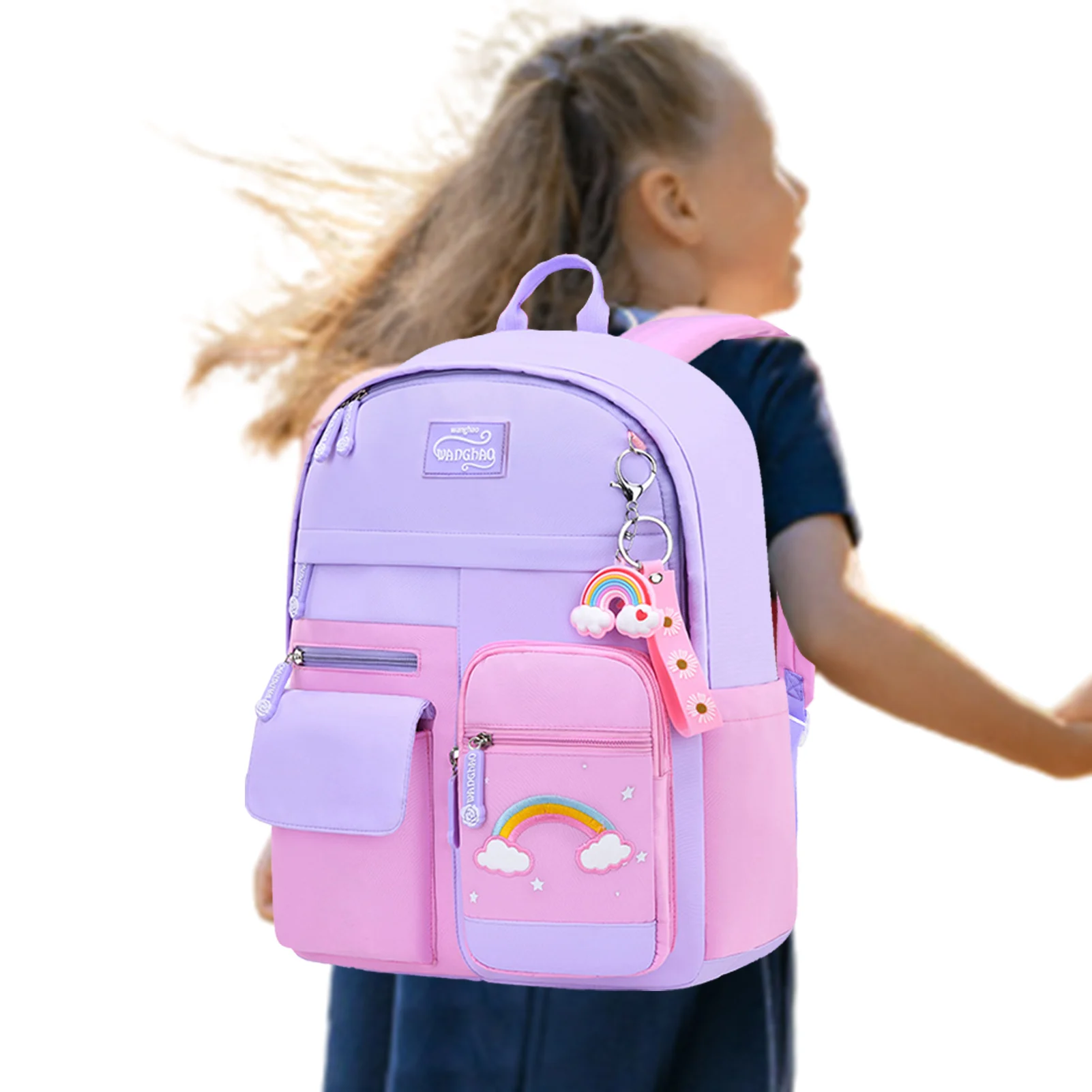 

Рюкзак для девочек, для подростков, легкий Розовый Повседневный дорожный ранец для девочек, детские рюкзаки для школы