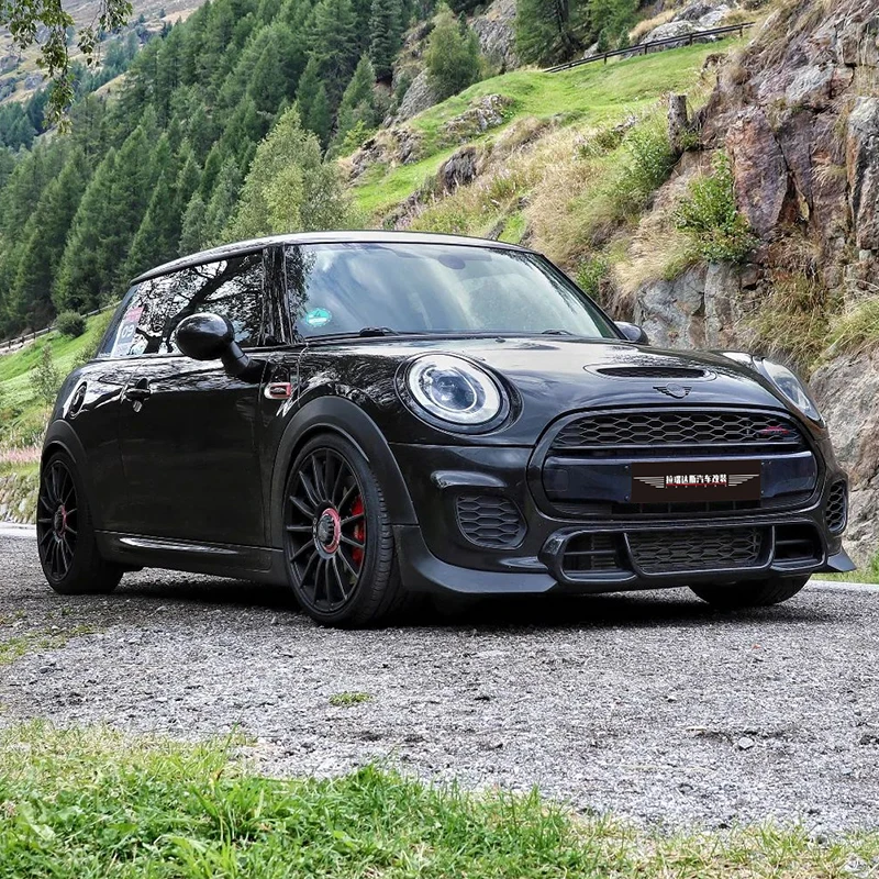 Фото Передний разделитель губ для MINI JCW F55 F56 F57 2013-2019, бампер, спойлер на подбородке, крылышки, аксессуары, внешний комплект кузова автомобиля №4