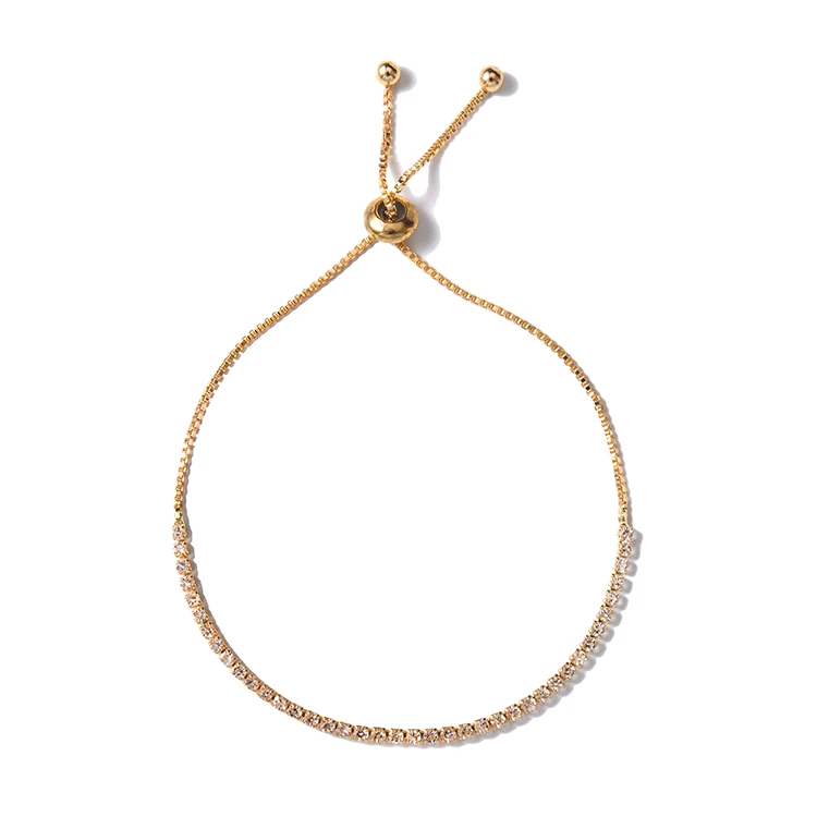 

European and American Simple Retractable Rhinestone Claw Setting Bracelet Adjustable Bracelet Women's Jewelry women bracelet