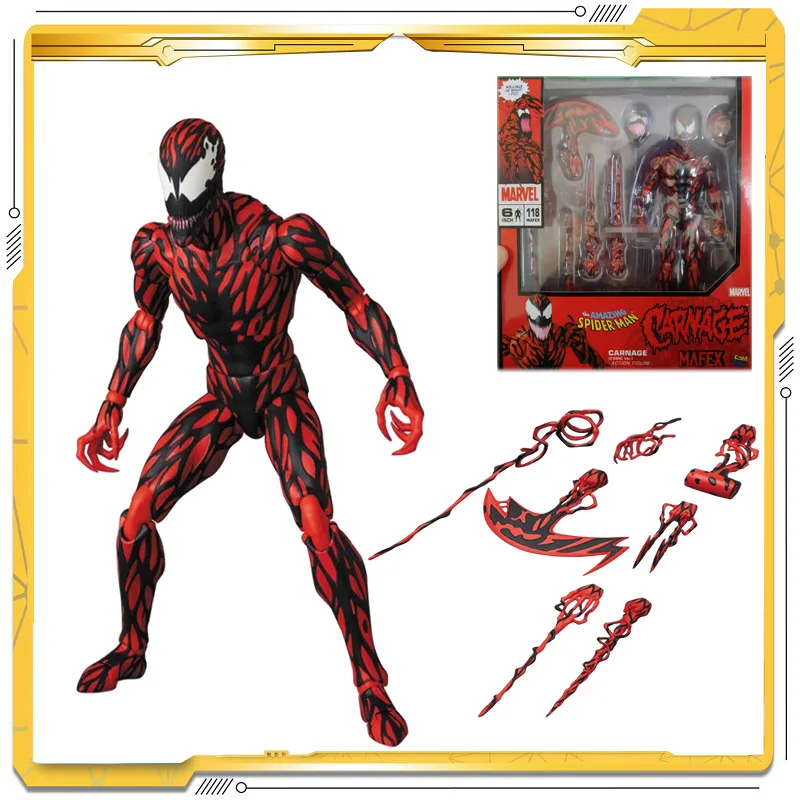 

6Inch Mafex Original Marvel Carnage Spider-Man Venom Model Toy Action Figures Speelgoed Voor Kinderen Gift