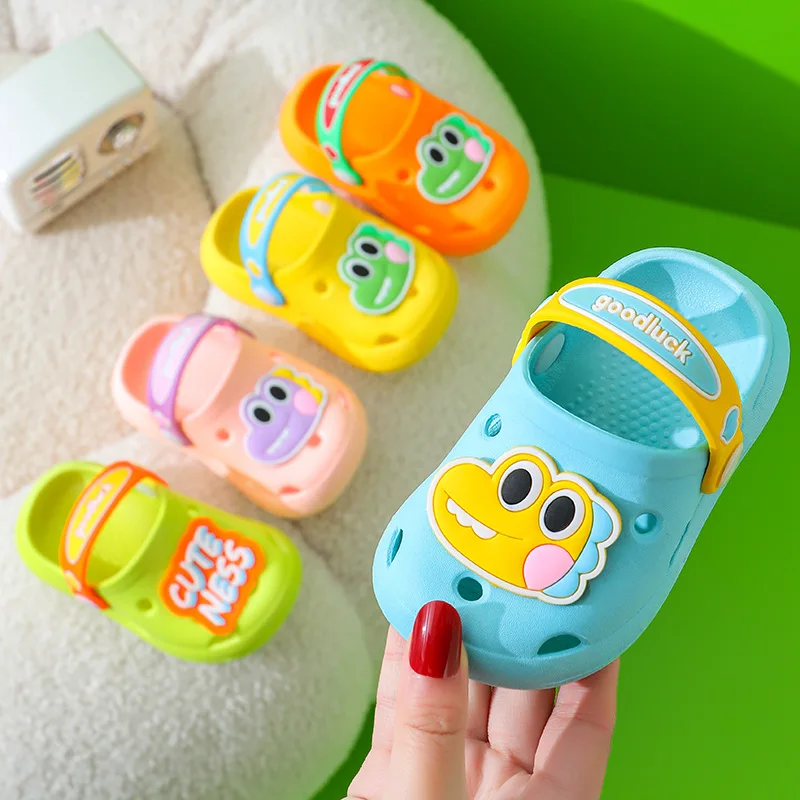 

Baby Dinosaur Sandals Boys Girls Cartoon Children Shoes Summer Flip-Flops Children's Household Slippers Beach Swimming Slippers