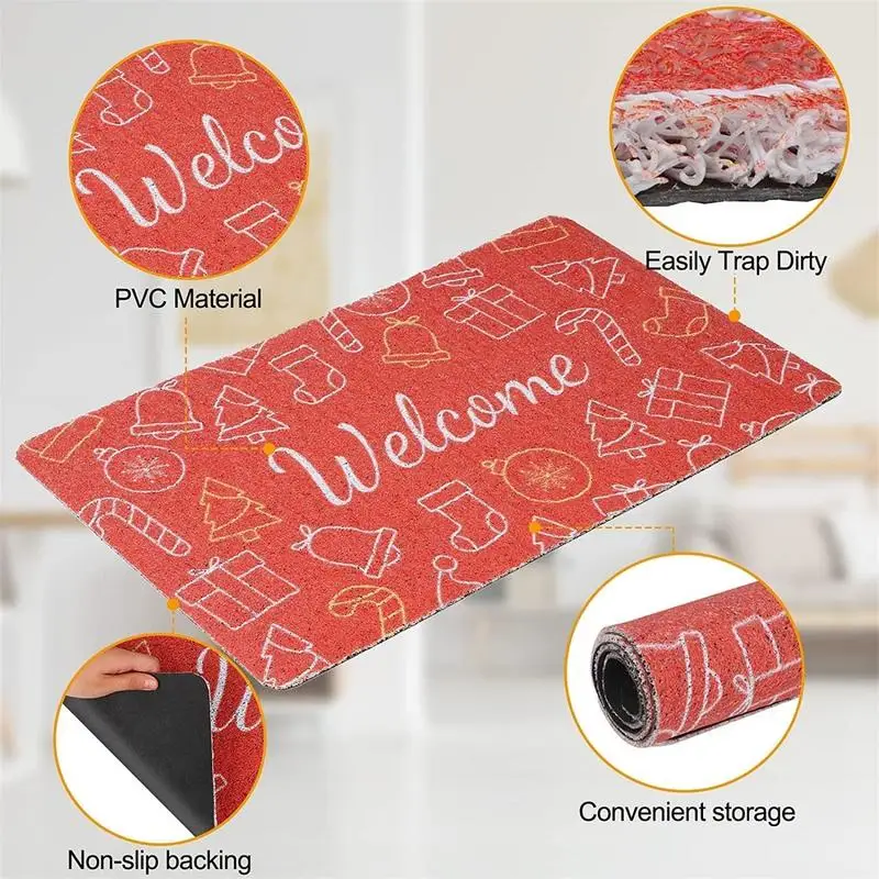 

Christmas Door Mats Non-Slip Welcome Door Mat For Bedroom Christmas Decorations For Terrace Laundry Room Balcony Bathroom