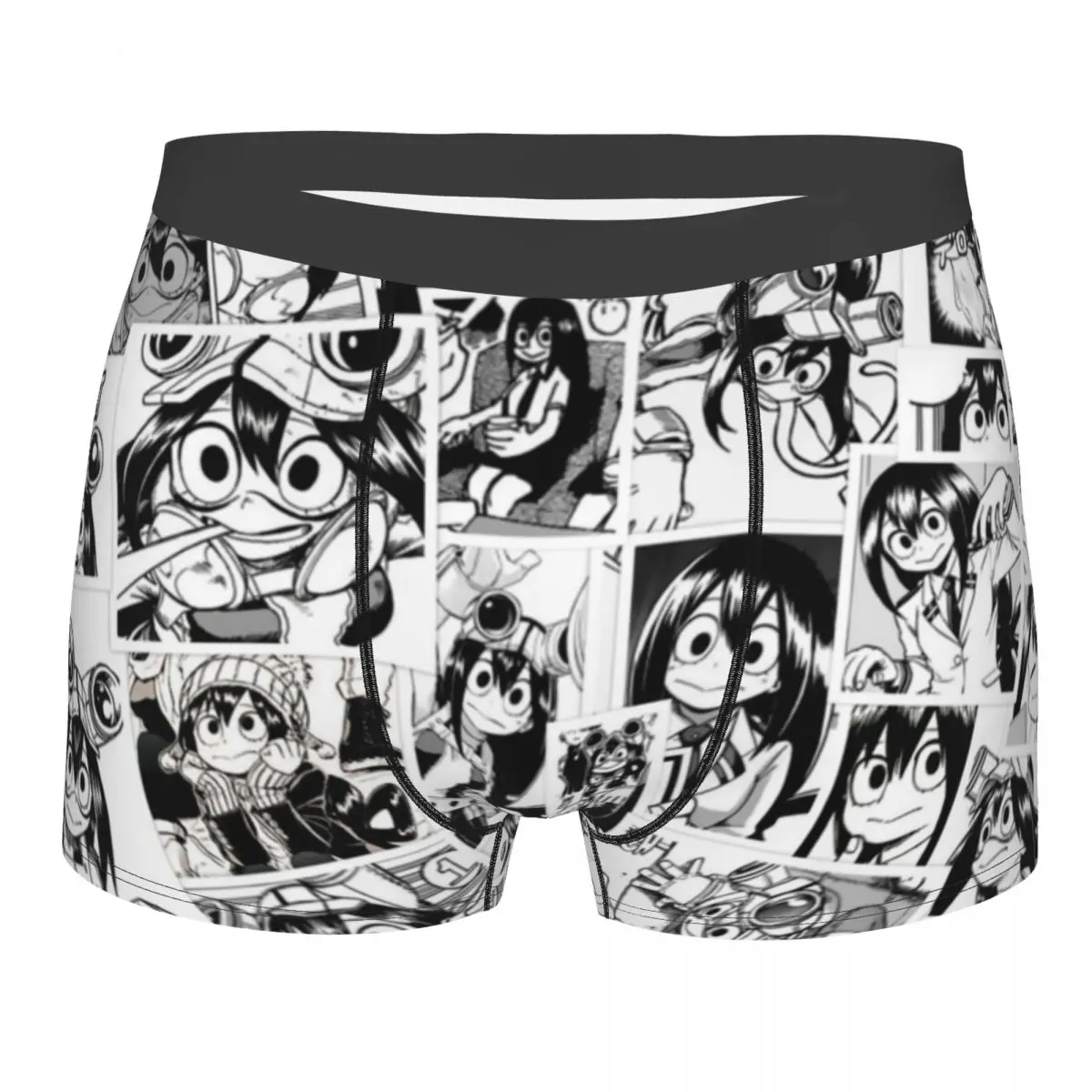 

Мужские трусы-боксеры Tsuyu, мягкое нижнее белье для колледжа My Hero, манга, аниме, Мужская Humor размера плюс, трусы