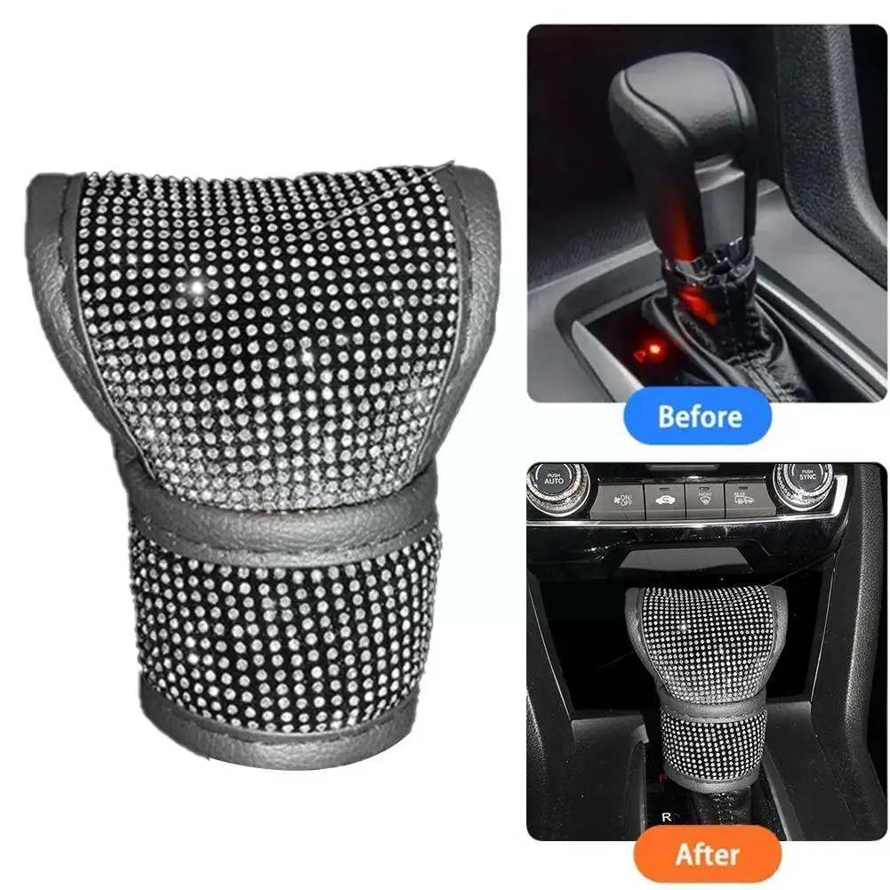 

Полностью Алмазный кристаллический автомобильный рычаг переключения передач, чехол, блестящее украшение для рычага переключения передач, аксессуары для автомобиля, тормоз Interi E8D8