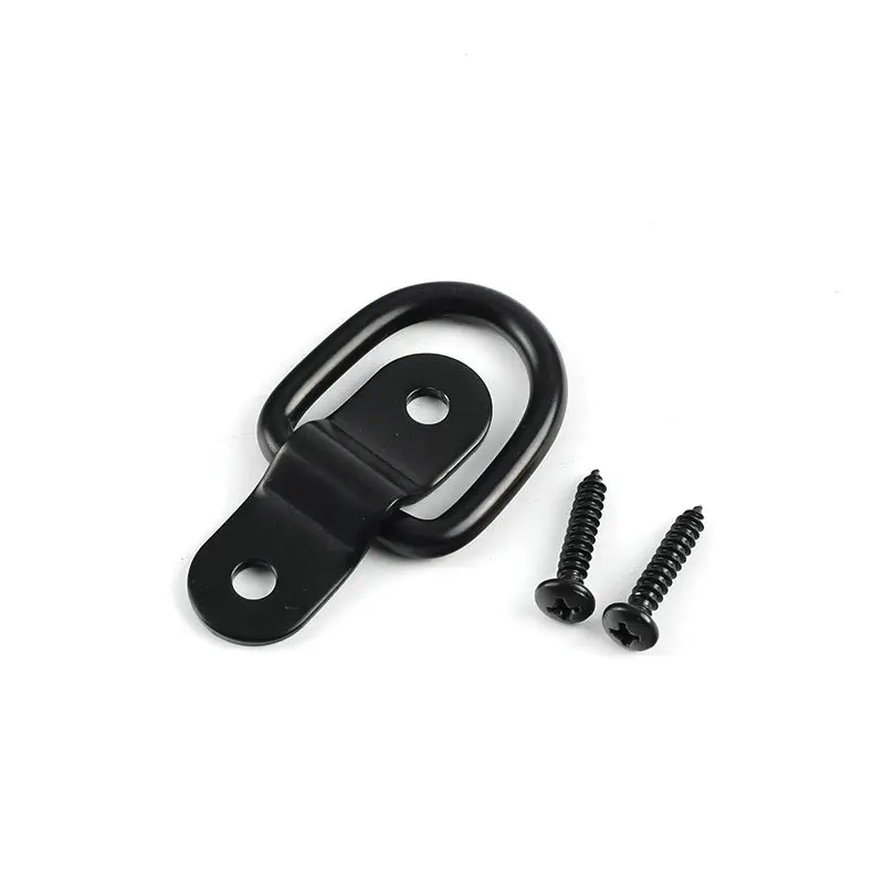 304 Stainless Steel D Ring Heavy Duty Tie Down Anchor Black Lashing Car D-Rings with Screws