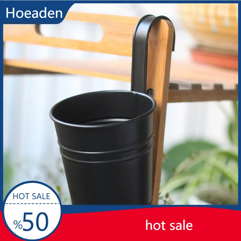 

Metal Iron Flower Wall Hanging Flower Plants Pot Hook Bucket Tin Garden Planter