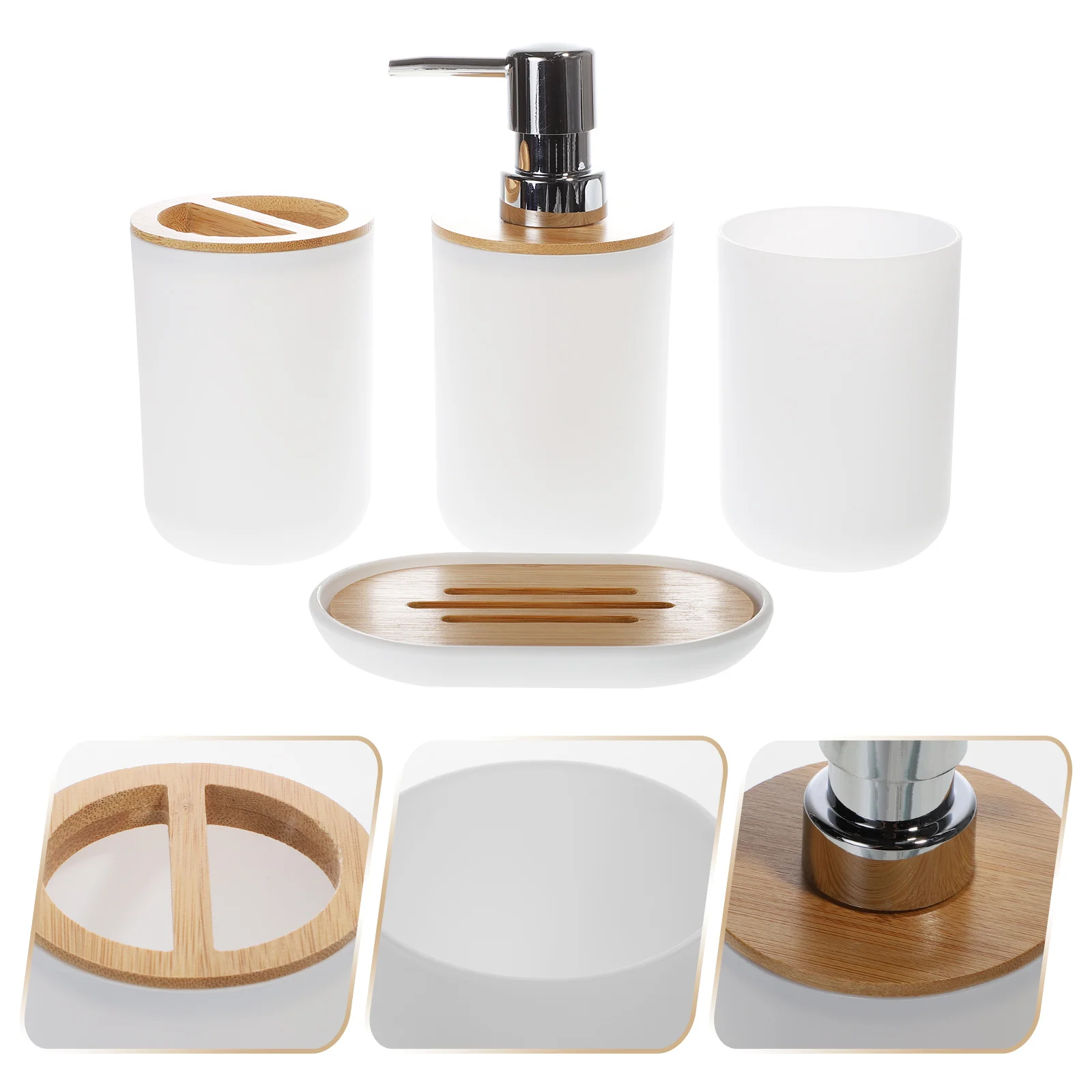 

Bathroom Set Soap Dispenser Accessory Cup Holder Complete Lotion Bottle Ceramic Accessories Toothpaste Vanity Collection Bath