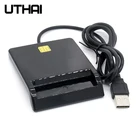 UTHAI X01 USB считыватель смарт-карт для банковских карт ICID считыватель карт EMV Высокое качество для Windows 7 8 10 Linux OS USB-CCID ISO 7816