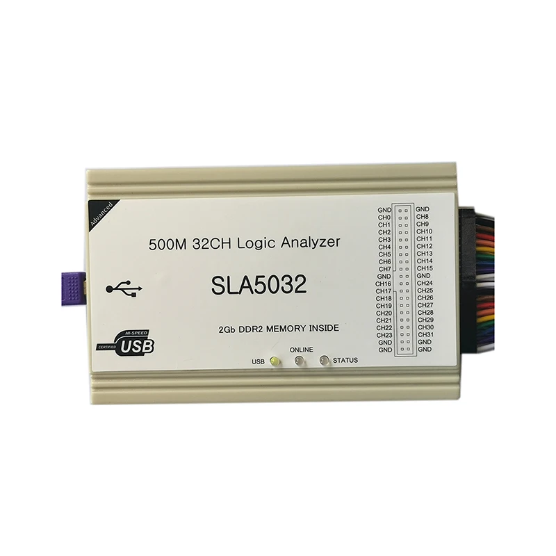 Оригинальный Новый логический анализатор SLA5032, 500 м, 32 канала, 32 канала, 1-64 м, регулируемый