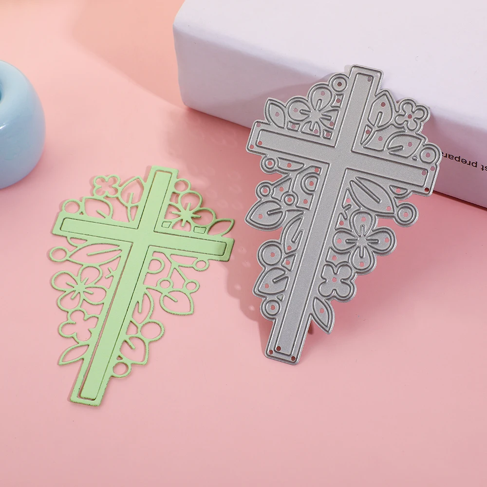 

Flower and Cross Metal Cutting Die for Scrapbooking, DIY Card Making, Craft Embossing, Cut Die Mold, Paper Craft Stamping Dies