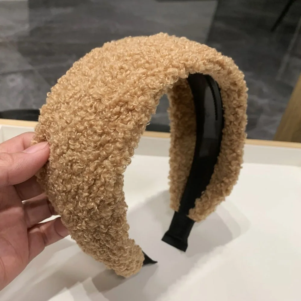 Новая винтажная повязка на голову из овечьей шерсти для женщин широкая волос с