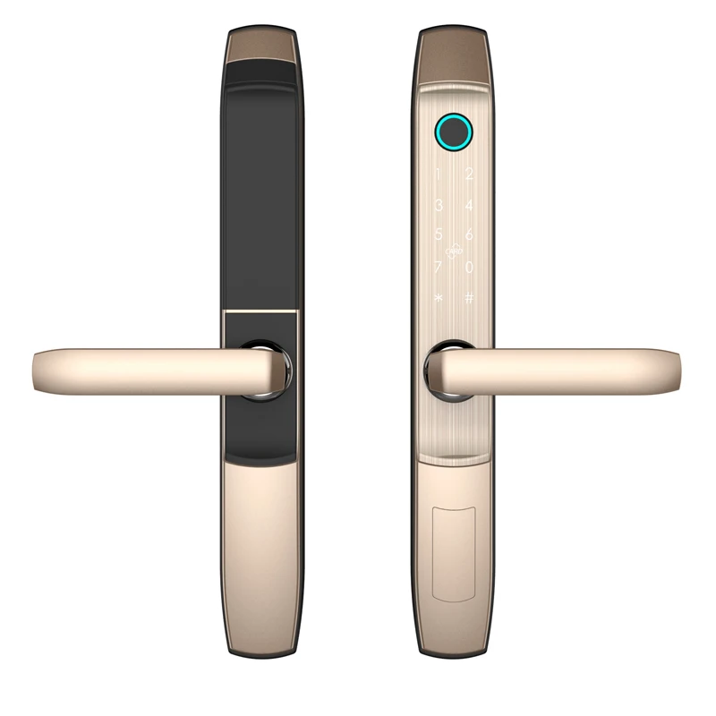 Wholesale Price App Remote Control Security Smart Digital Fingerprint Door Lock Smart Lock Camera Mobile Phone Titanium Key