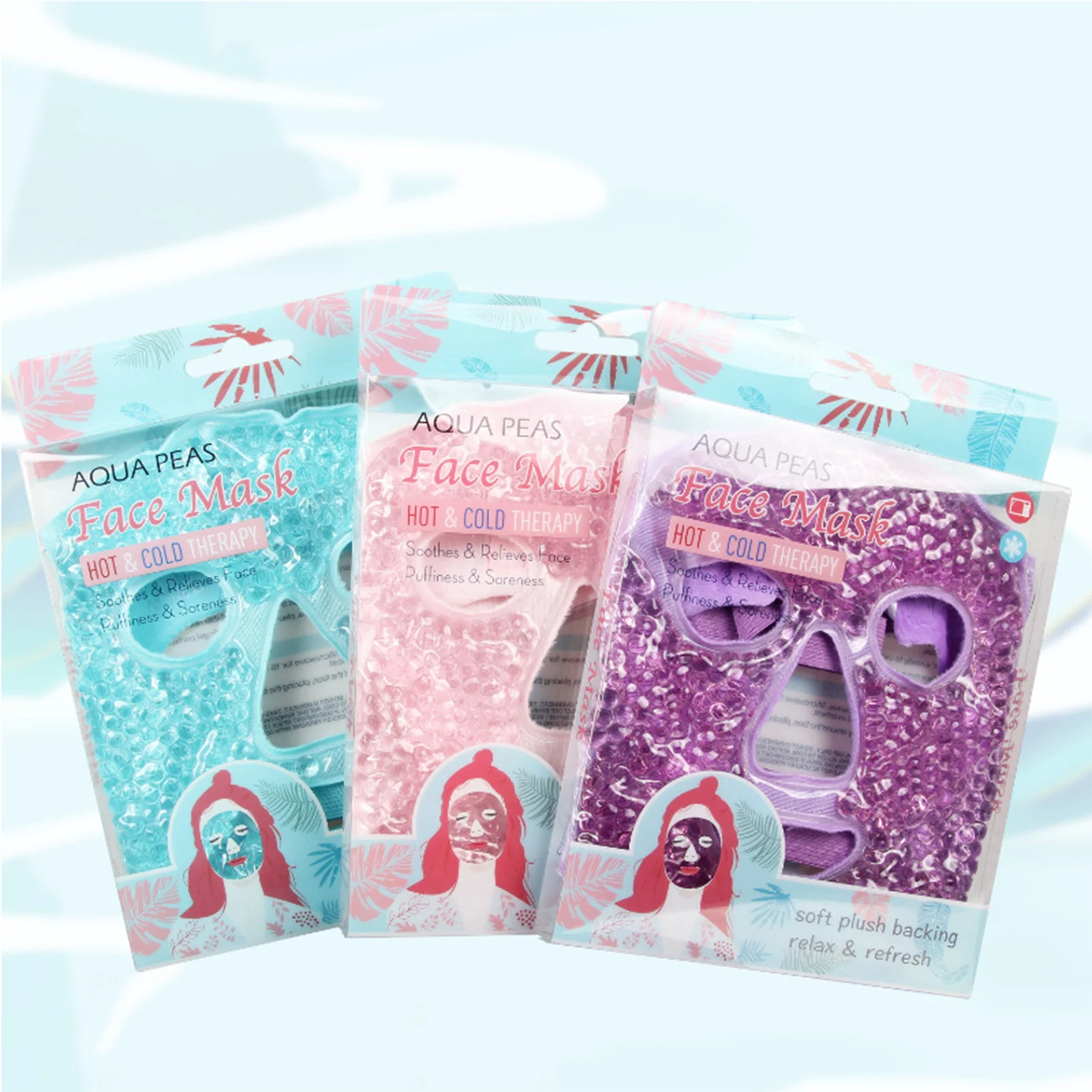 

Cold Face Eye Mask Ice Pack Reusable Cold Hot Gel Face Eye Mask Skin Care for Woman Sleeping Pressure Headaches