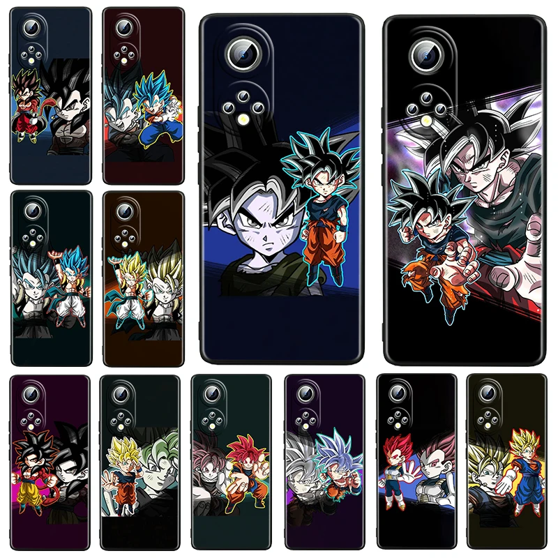 

Anime Dragon Ball Goku Cool For Honor 60 50 30 20 20S Pro Plus 5G 4G Magic3 Play5 5T Lite Soft Silicone Black Phone Case Fundas