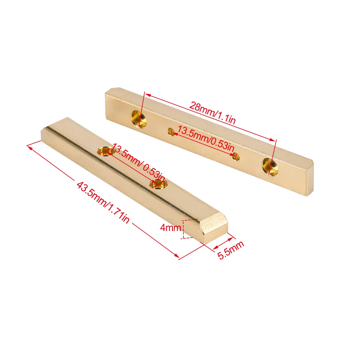 2 шт. латунные балки для защиты болдеров рельсы Rock 1/24 осевой Радиоуправляемый